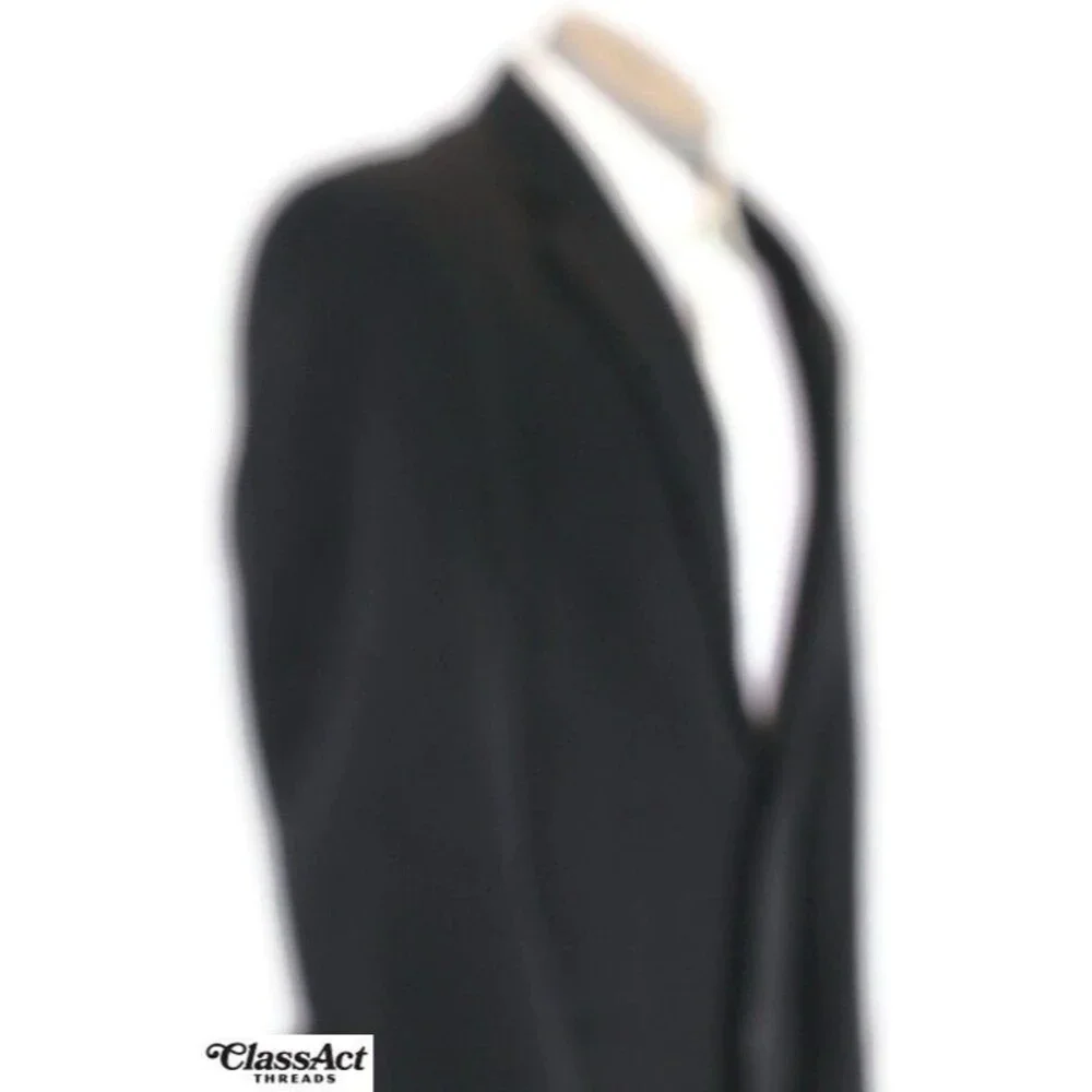 Jos A Bank Sport Coat Mens Black Camel Hair Tailor Fit Blazer Jacket 2 Btn 40L